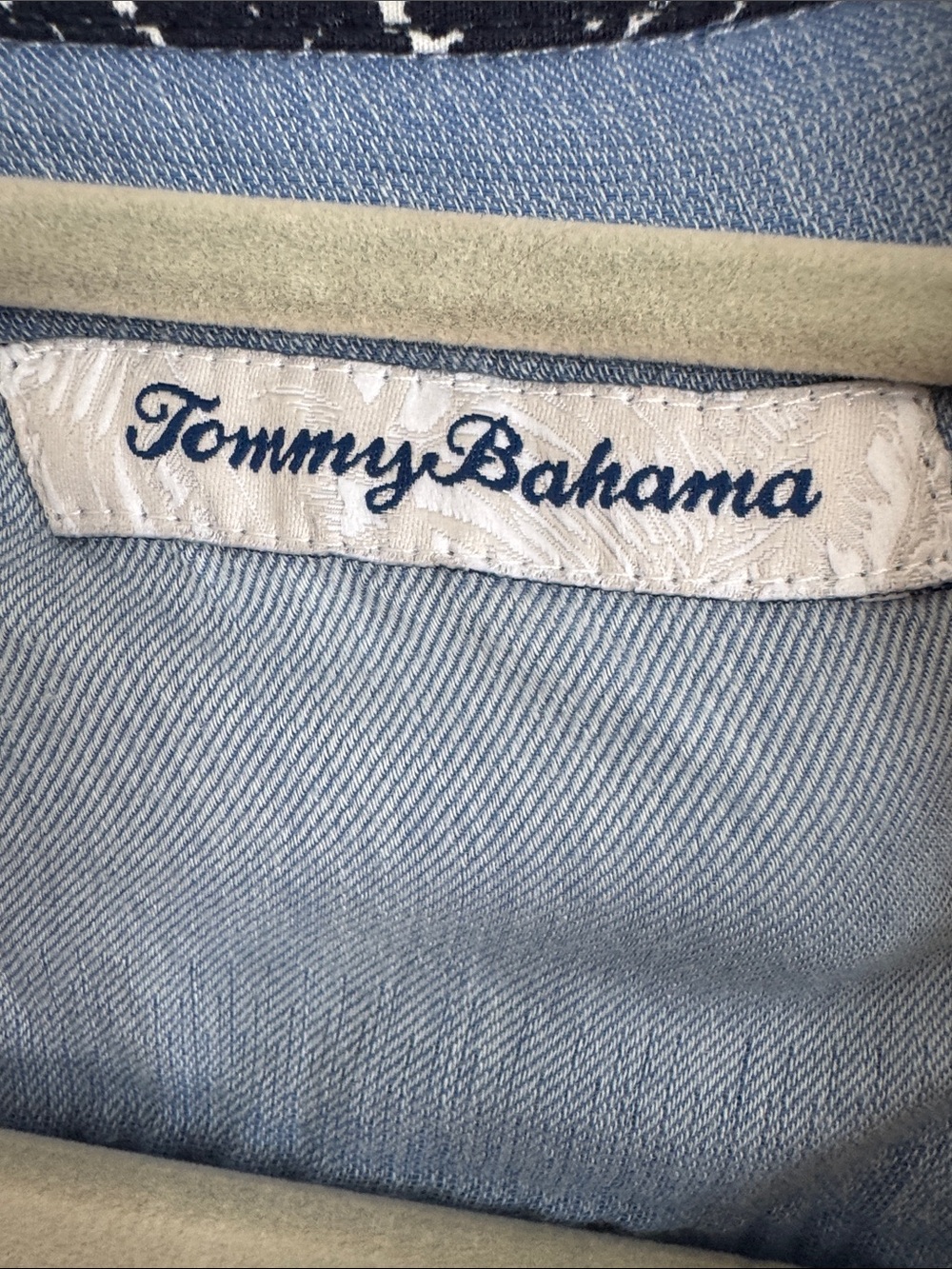 Tommy Bahama Blue Linen Blend Button Front Shirt 2XL Coastal Resort Wear - Picture 3 of 11